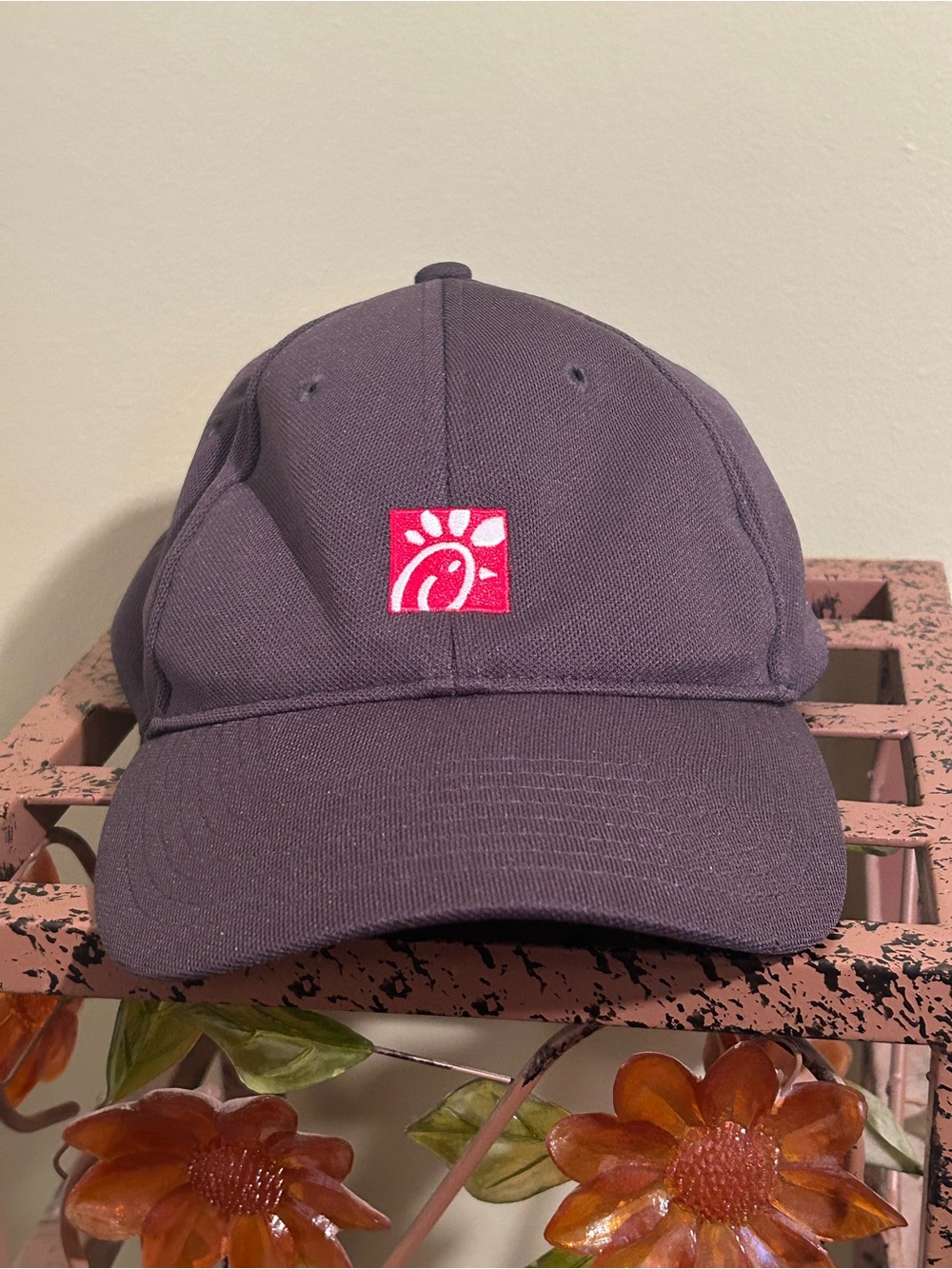 Chick-fil-A Employee Uniform Hat Gray Team Style Oobe Adjustable One Size Clean
